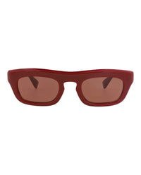 Gucci Gucci Mens Square/Rectangle Burgundy Burgundy Brown Fashion Designer Eyewear