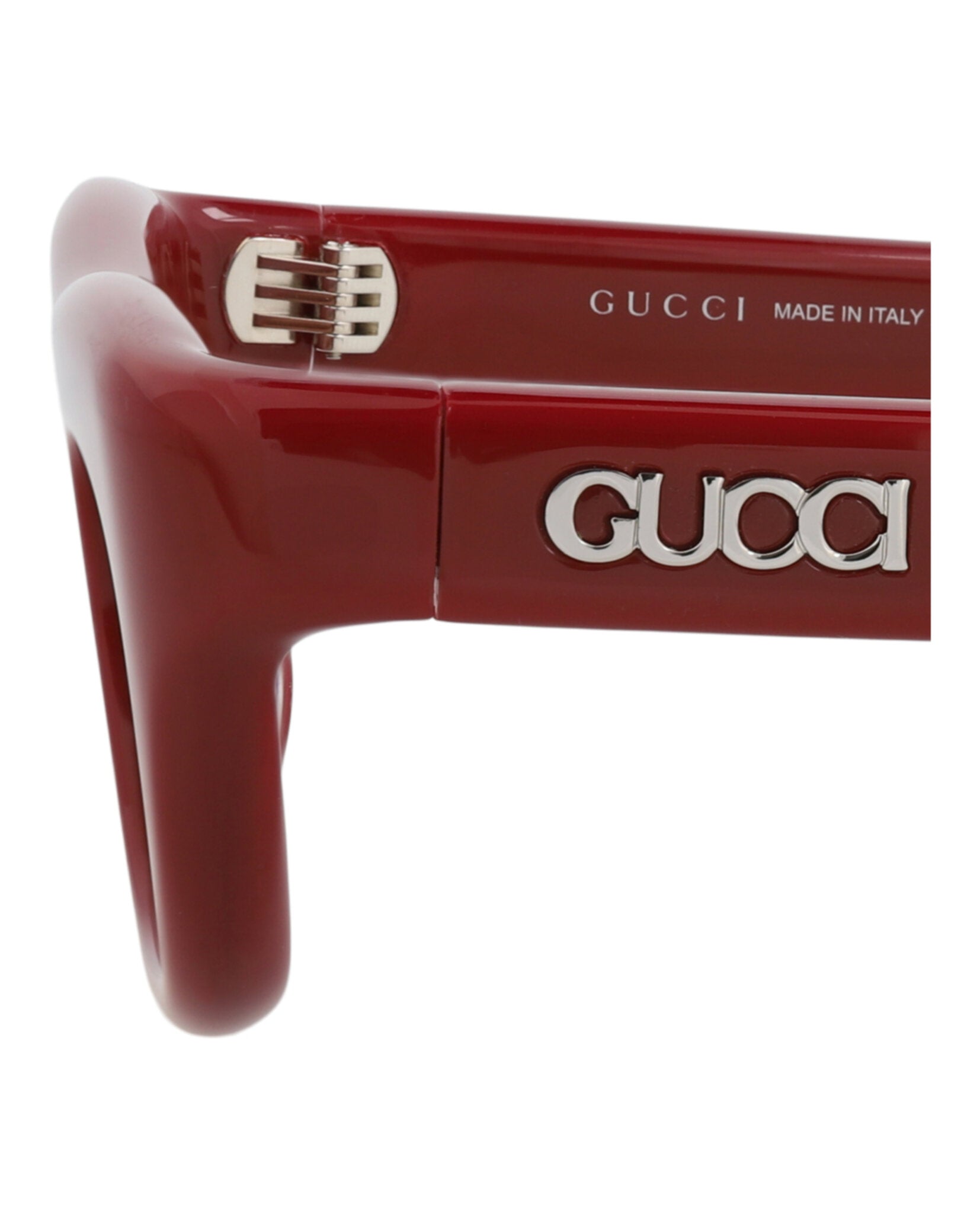 Gucci Gucci Mens Square/Rectangle Burgundy Burgundy Brown Fashion Designer Eyewear