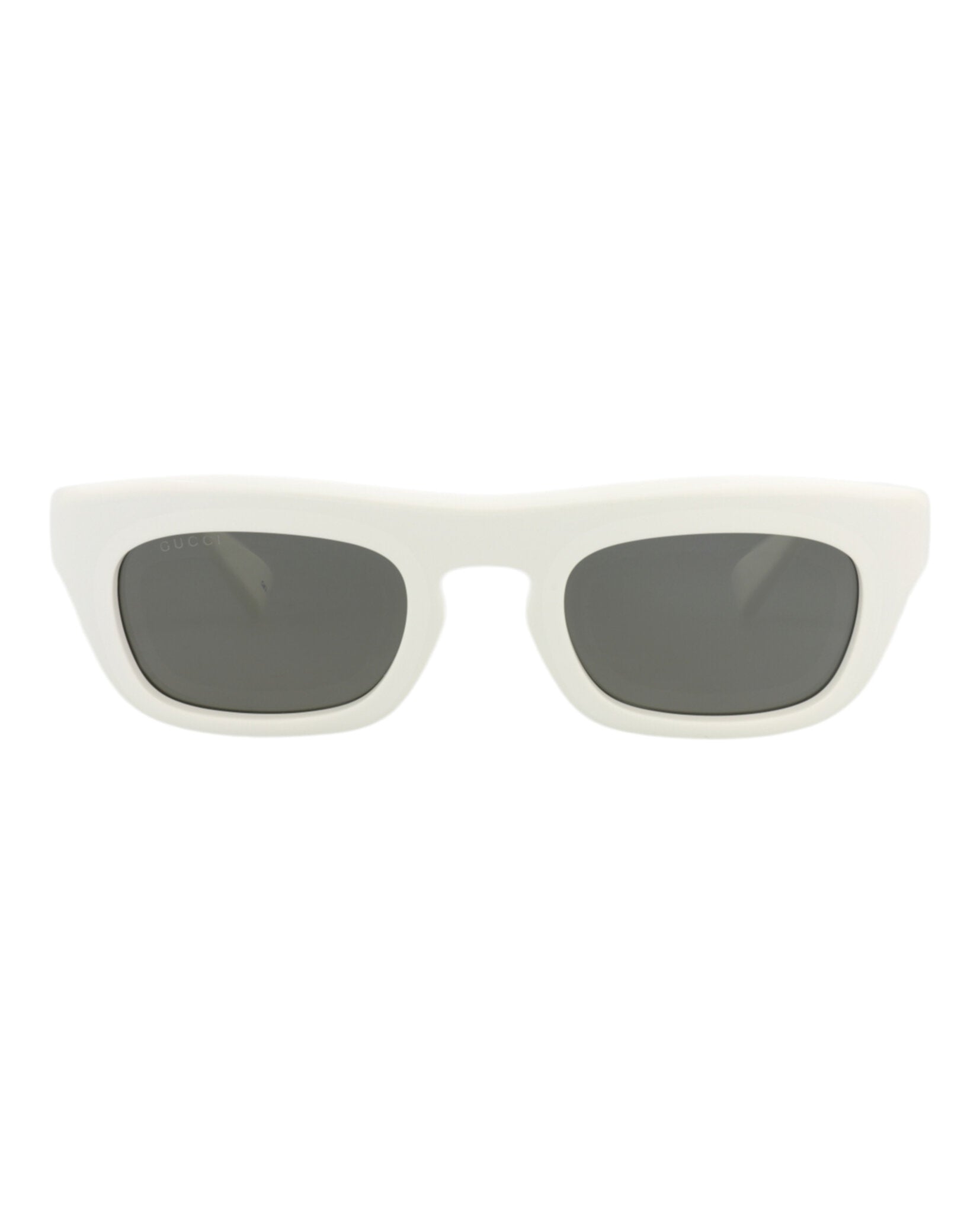 Gucci Mens Square/Rectangle White White Grey Fashion Designer Eyewear