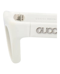 Gucci Mens Square/Rectangle White White Grey Fashion Designer Eyewear