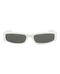 Gucci Mens Square/Rectangle White White Grey Fashion Designer Eyewear