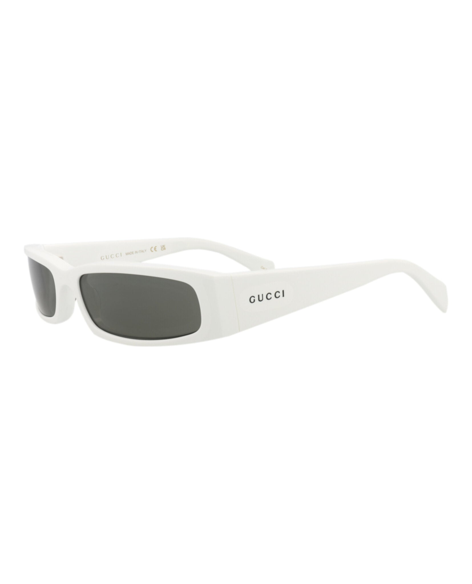 Gucci Mens Square/Rectangle White White Grey Fashion Designer Eyewear