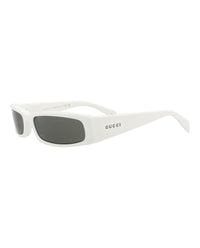 Gucci Mens Square/Rectangle White White Grey Fashion Designer Eyewear