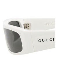 Gucci Mens Square/Rectangle White White Grey Fashion Designer Eyewear