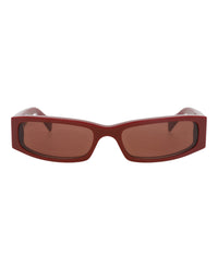 Gucci Gucci Mens Square/Rectangle Burgundy Burgundy Brown Fashion Designer Eyewear