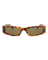 Gucci Mens Square/Rectangle Havana Havana Brown Fashion Designer Eyewear