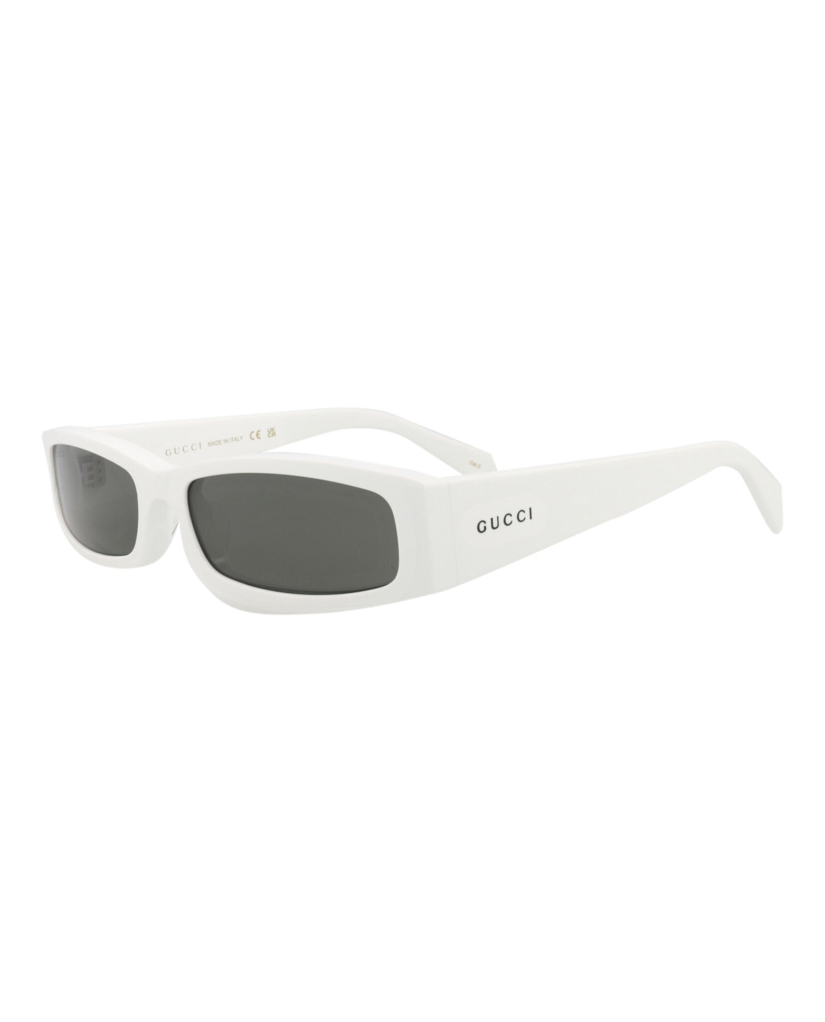 Gucci Mens Square/Rectangle White White Grey Fashion Designer Eyewear