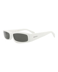 Gucci Mens Square/Rectangle White White Grey Fashion Designer Eyewear