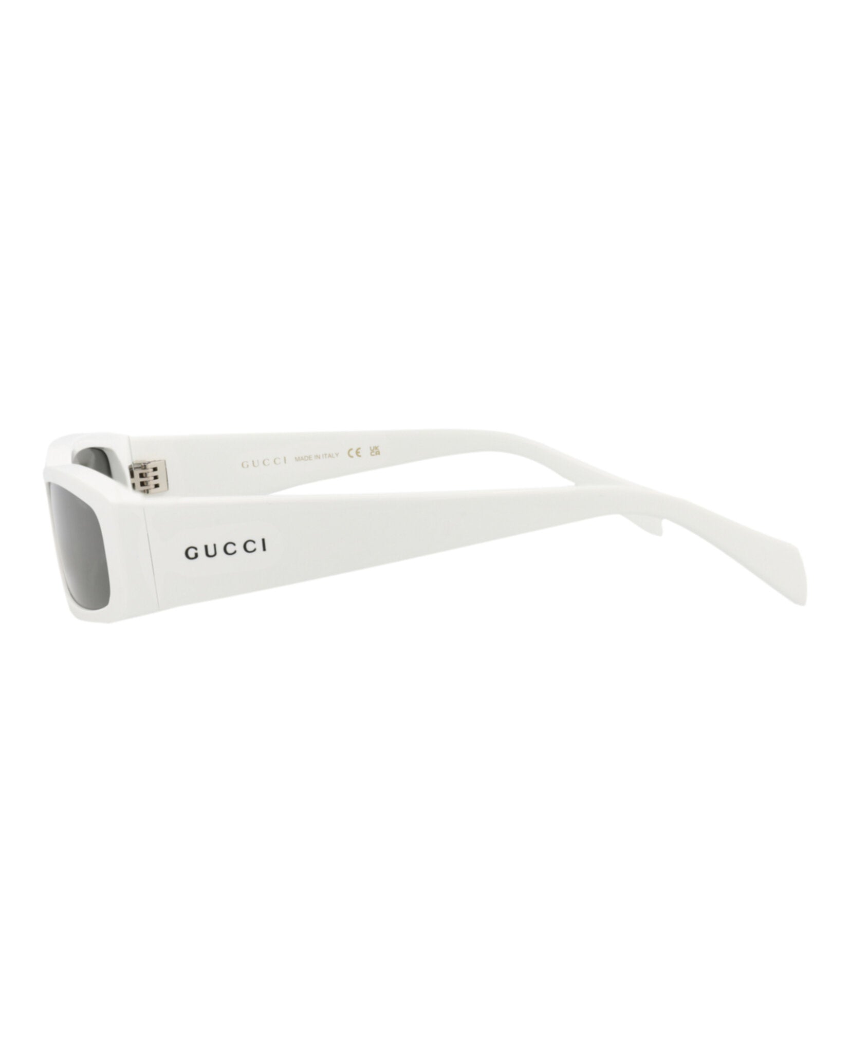 Gucci Mens Square/Rectangle White White Grey Fashion Designer Eyewear
