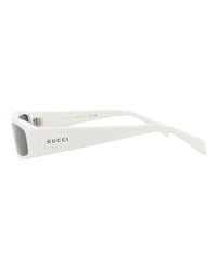 Gucci Mens Square/Rectangle White White Grey Fashion Designer Eyewear