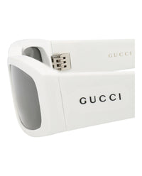 Gucci Mens Square/Rectangle White White Grey Fashion Designer Eyewear