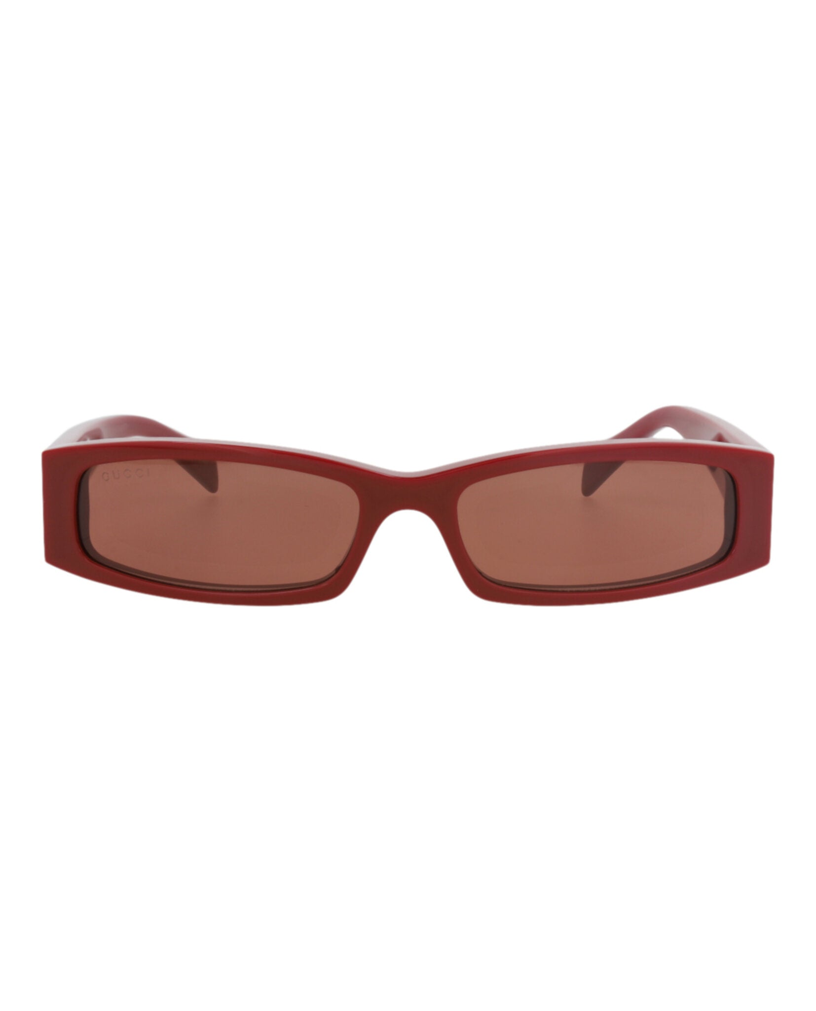Gucci Gucci Mens Square/Rectangle Burgundy Burgundy Brown Fashion Designer Eyewear