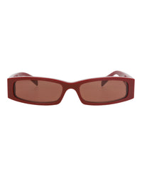Gucci Gucci Mens Square/Rectangle Burgundy Burgundy Brown Fashion Designer Eyewear