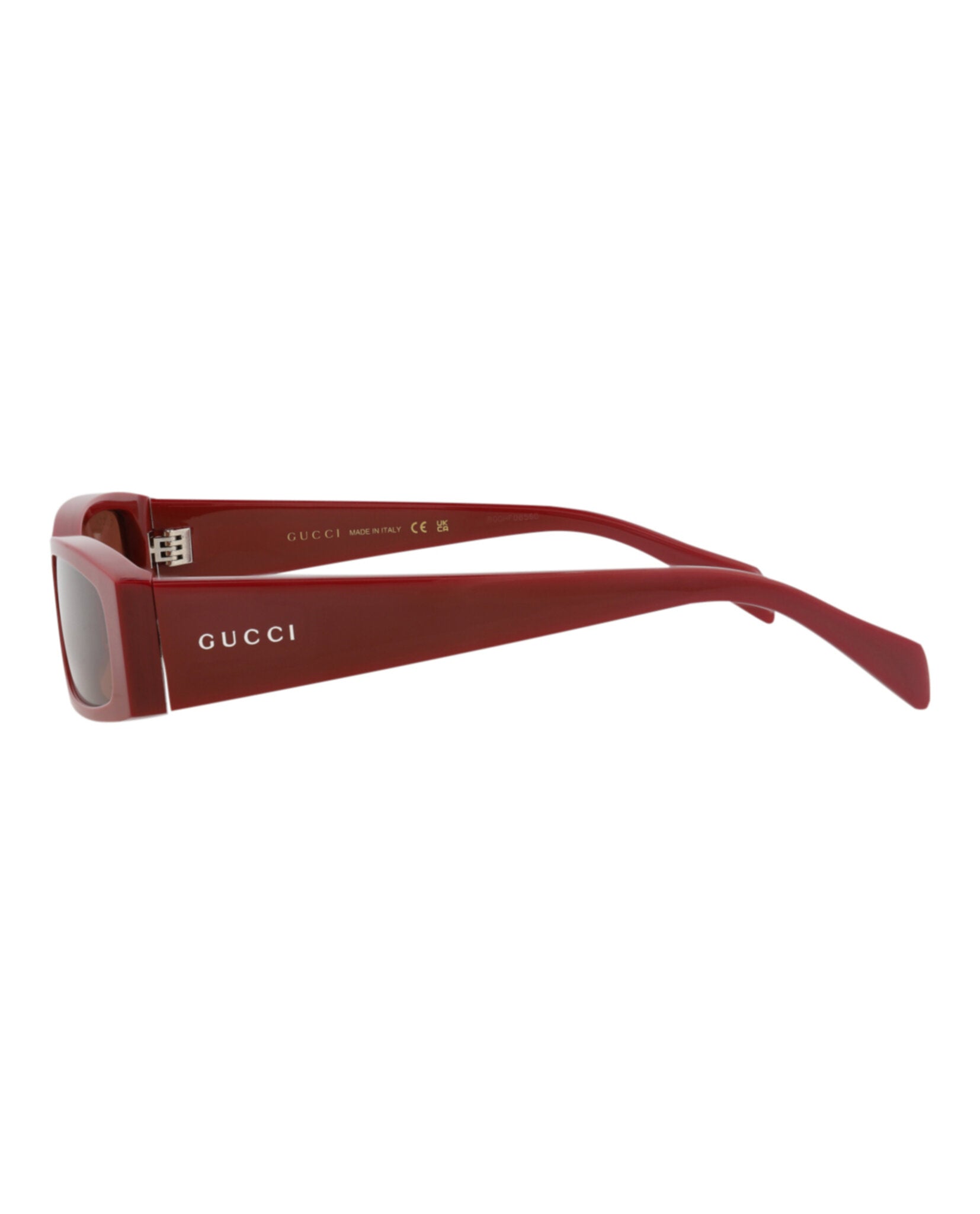 Gucci Gucci Mens Square/Rectangle Burgundy Burgundy Brown Fashion Designer Eyewear