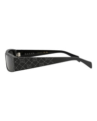 Gucci Gucci Mens Square/Rectangle Black Black Grey Fashion Designer Eyewear