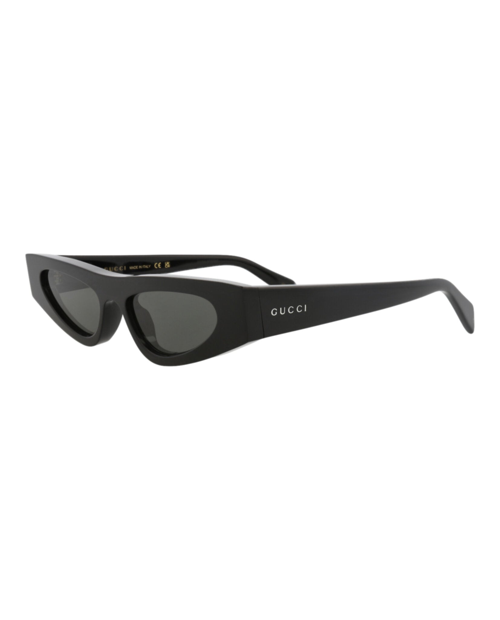 Gucci Gucci Womens Cat Eye Black Black Grey Fashion Designer Eyewear