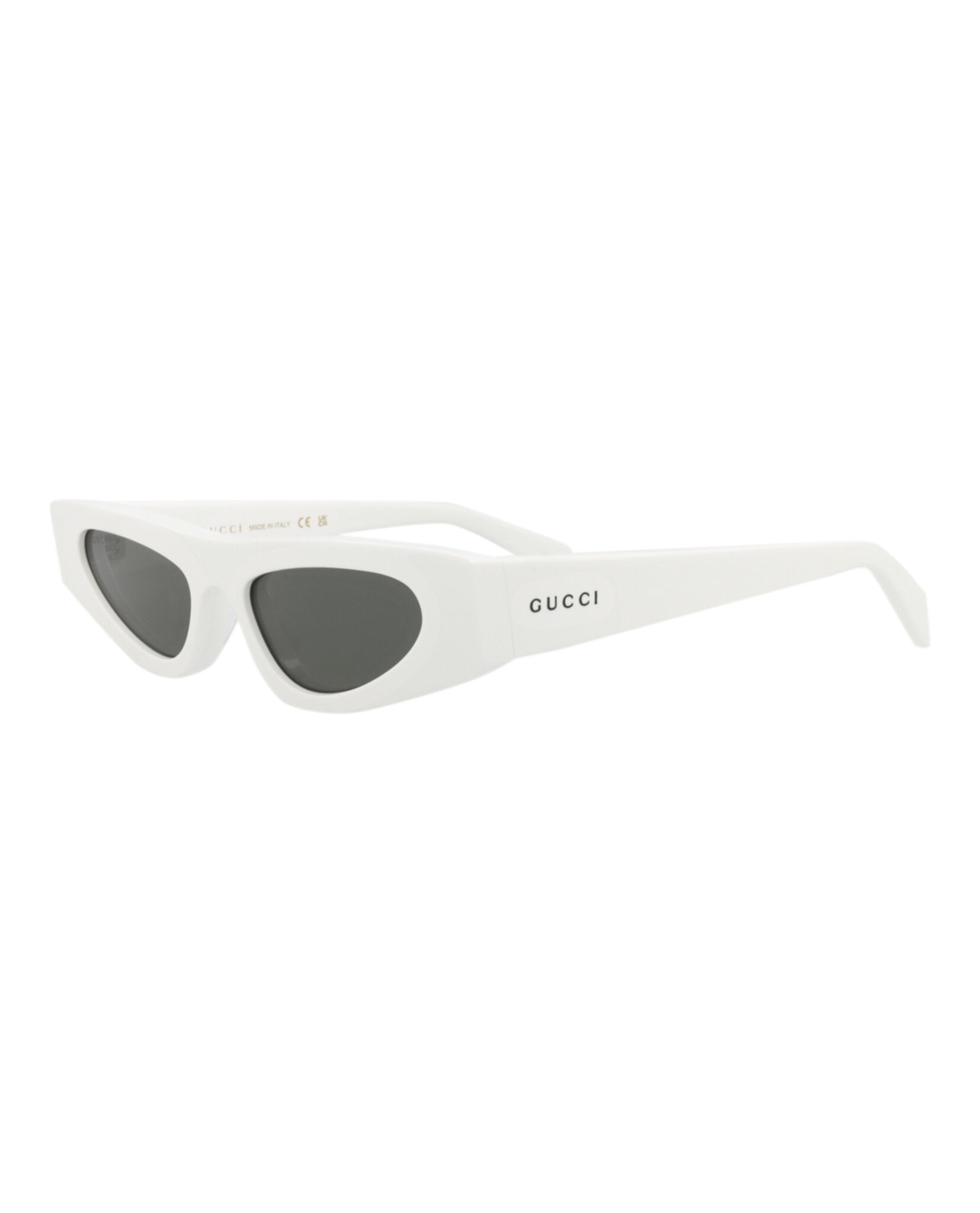 Gucci Womens Cat Eye White White Grey Fashion Designer Eyewear