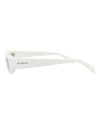 Gucci Womens Cat Eye White White Grey Fashion Designer Eyewear