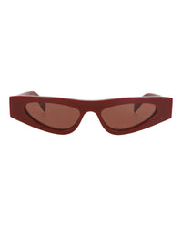 Gucci Gucci Womens Cat Eye Burgundy Burgundy Brown Fashion Designer Eyewear