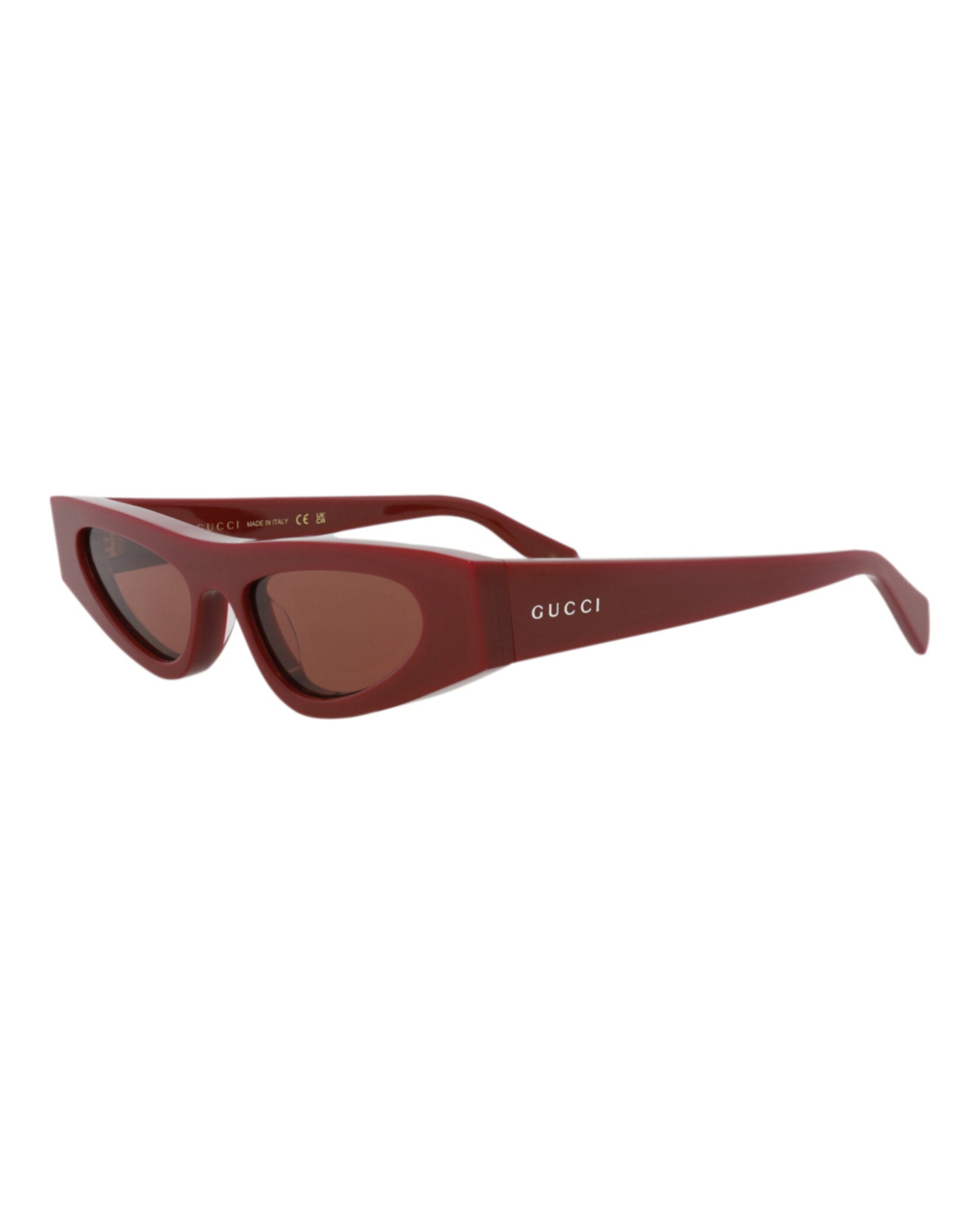 Gucci Gucci Womens Cat Eye Burgundy Burgundy Brown Fashion Designer Eyewear