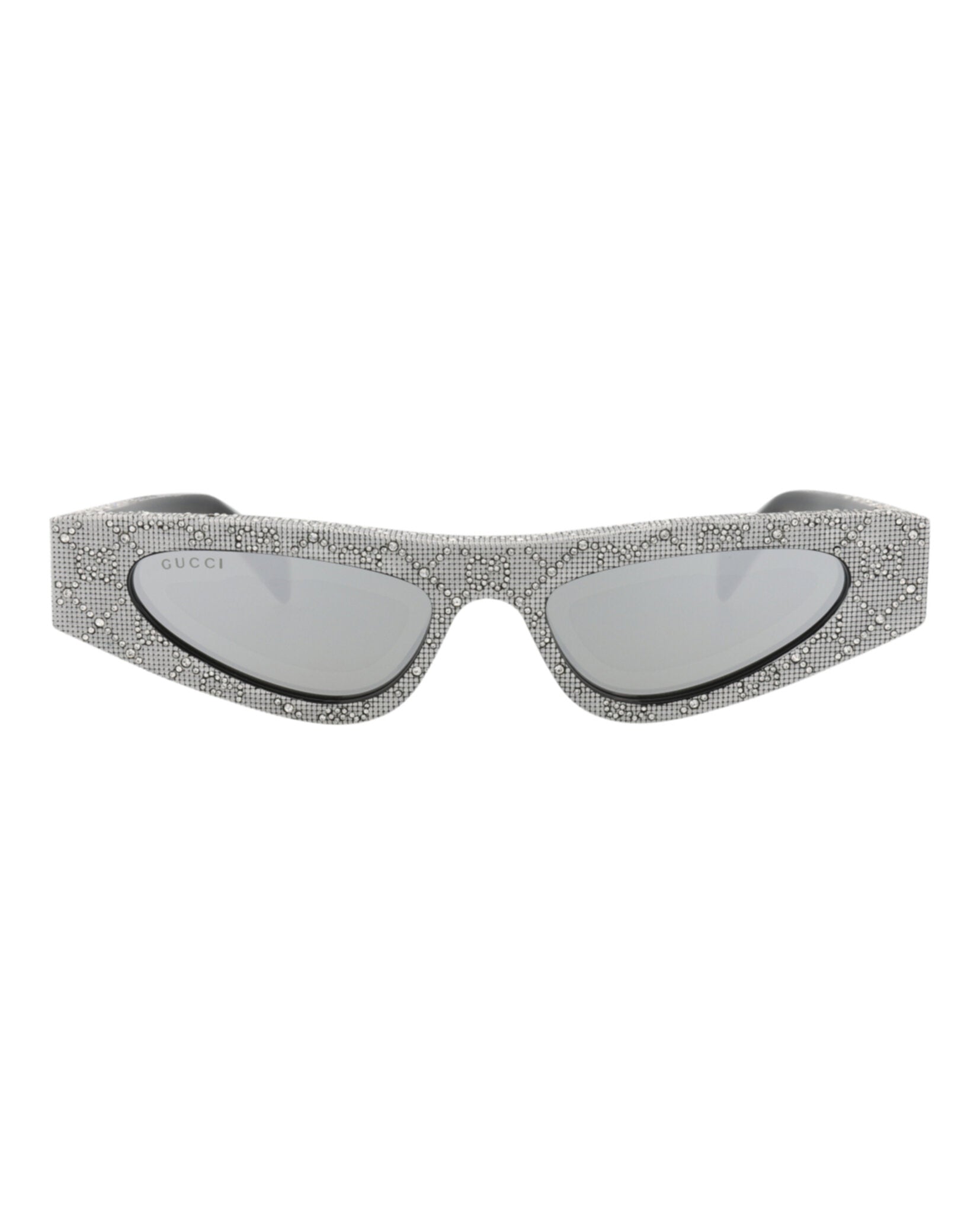 Gucci Gucci Womens Cat Eye Black Black Silver Fashion Designer Eyewear