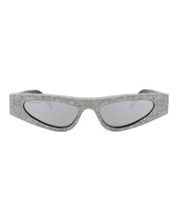 Gucci Gucci Womens Cat Eye Black Black Silver Fashion Designer Eyewear