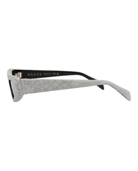Gucci Gucci Womens Cat Eye Black Black Silver Fashion Designer Eyewear
