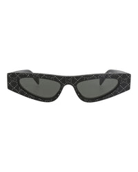 Gucci Gucci Womens Cat Eye Black Black Grey Fashion Designer Eyewear