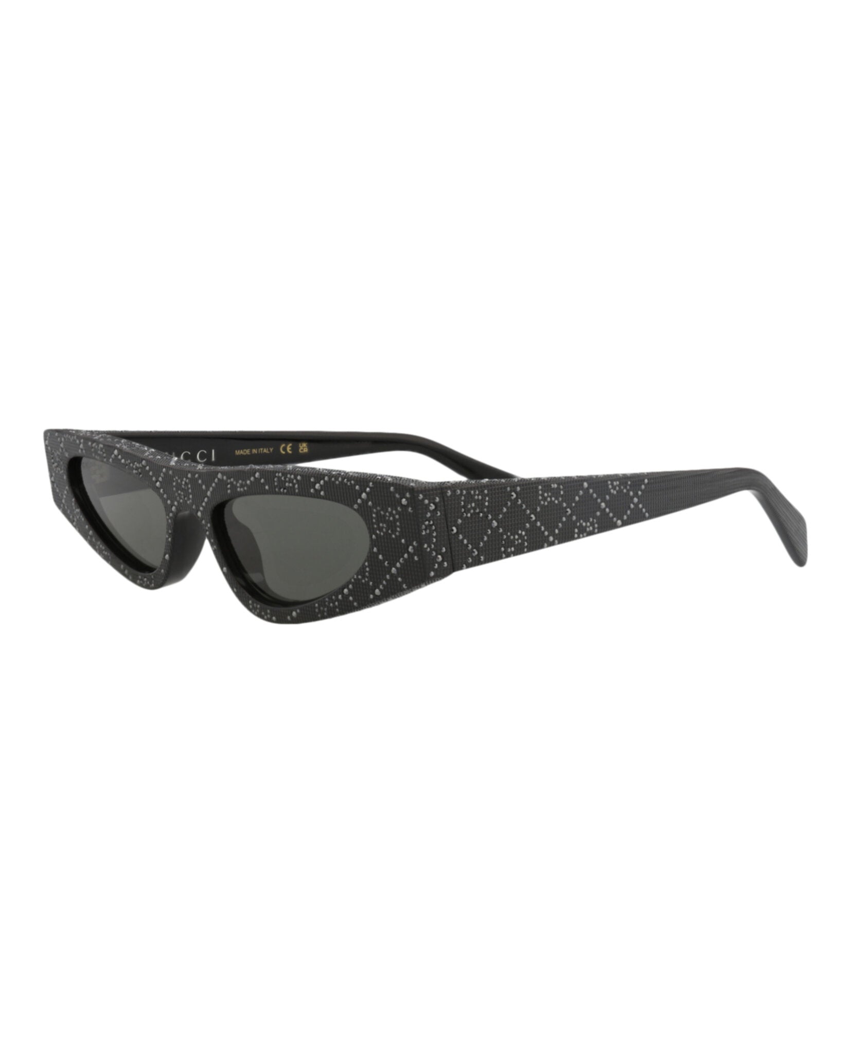 Gucci Gucci Womens Cat Eye Black Black Grey Fashion Designer Eyewear