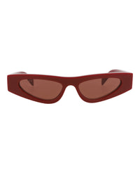 Gucci Womens Cat Eye Burgundy Burgundy Brown Fashion Designer Eyewear