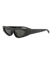 Gucci Gucci Womens Cat Eye Black Black Grey Fashion Designer Eyewear