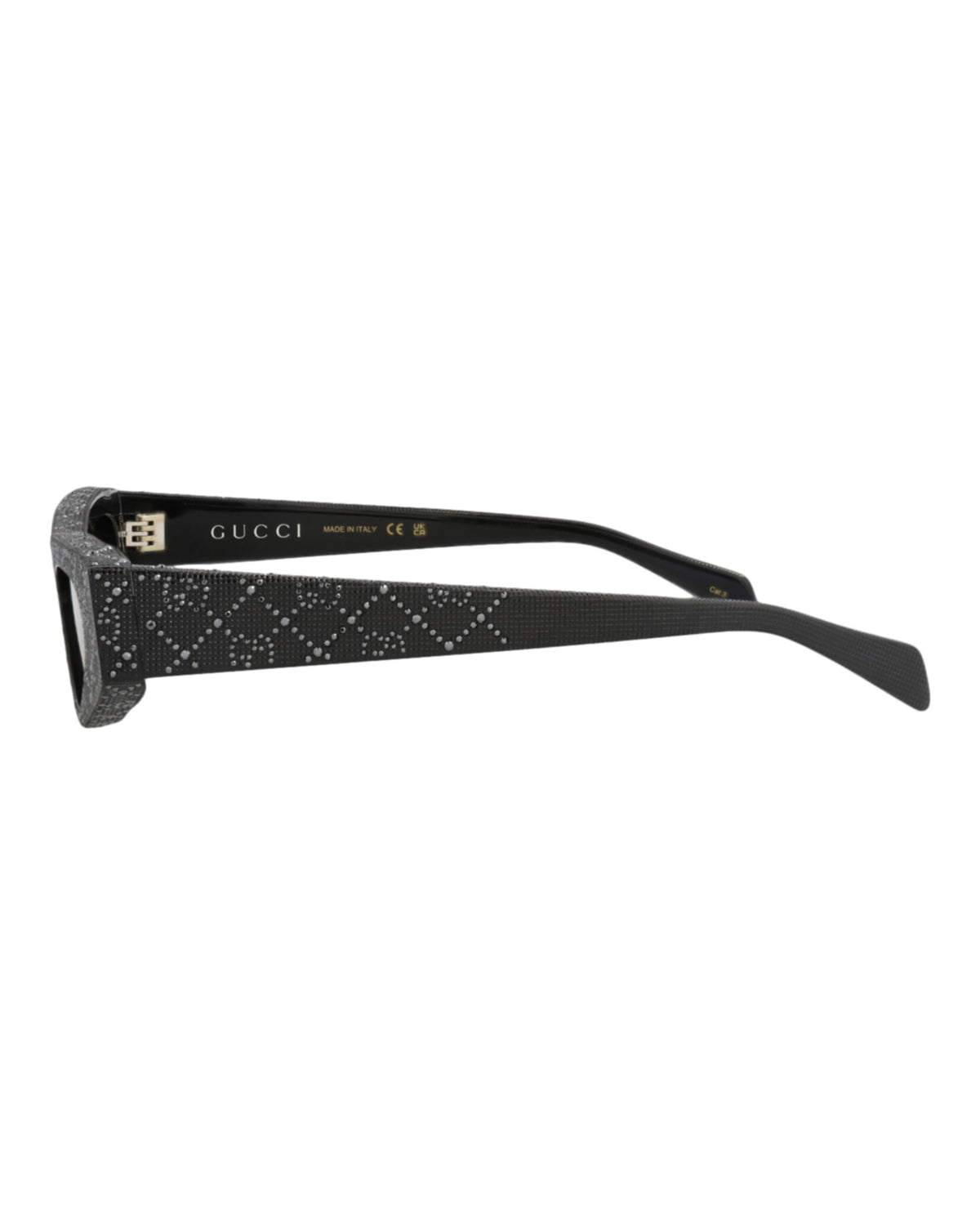 Gucci Gucci Womens Cat Eye Black Black Grey Fashion Designer Eyewear