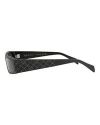 Gucci Gucci Mens Square/Rectangle Black Black Grey Fashion Designer Eyewear