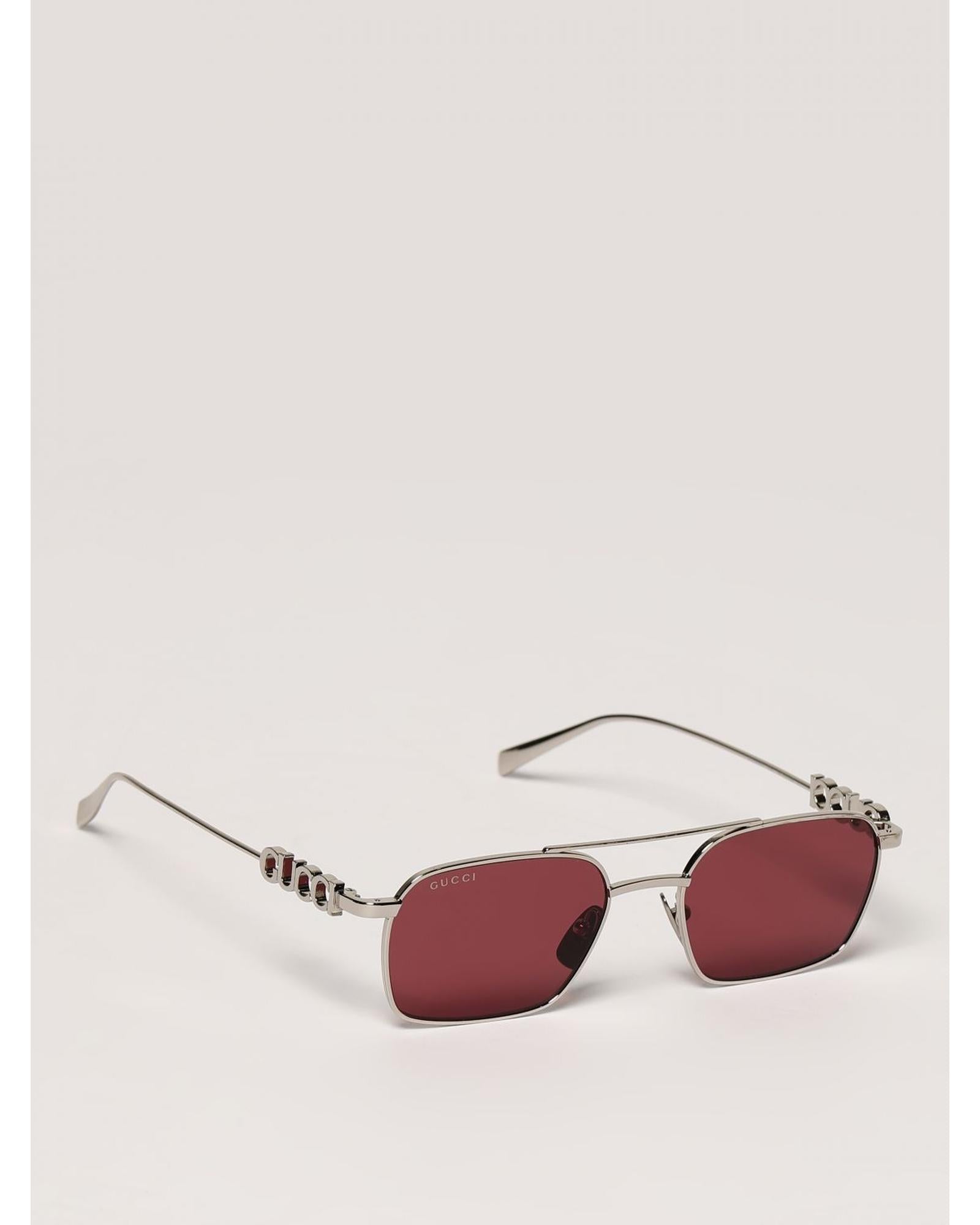 Gucci GG1804S Sunglasses Interlocking G Women Silver