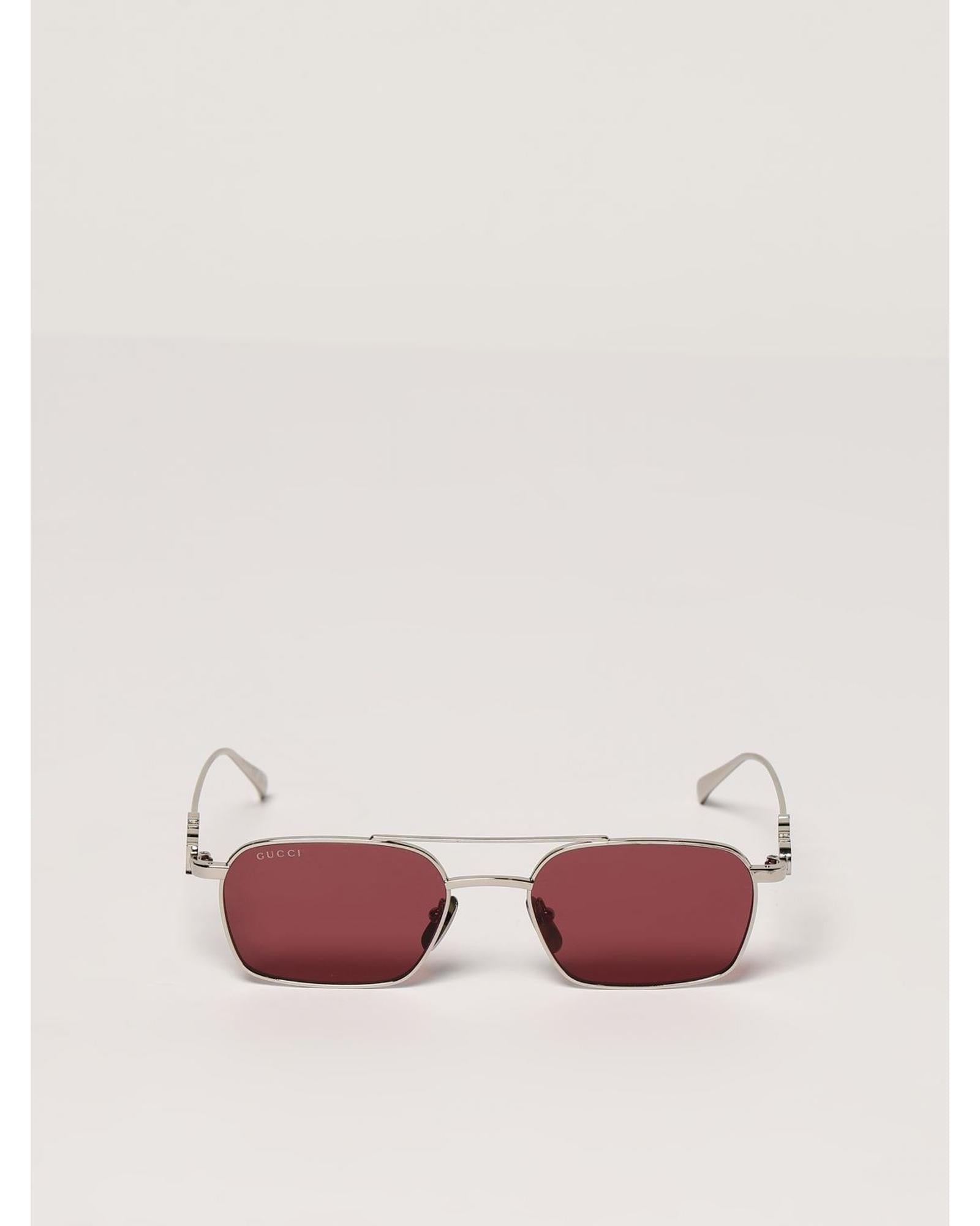 Gucci GG1804S Sunglasses Interlocking G Women Silver