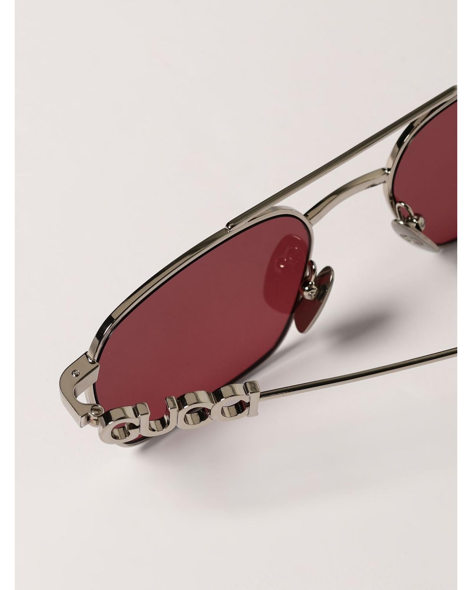 Gucci GG1804S Sunglasses Interlocking G Women Silver