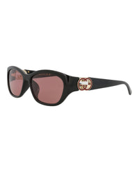Gucci Womens Round/Oval Black Black Red Fashion Designer Eyewear