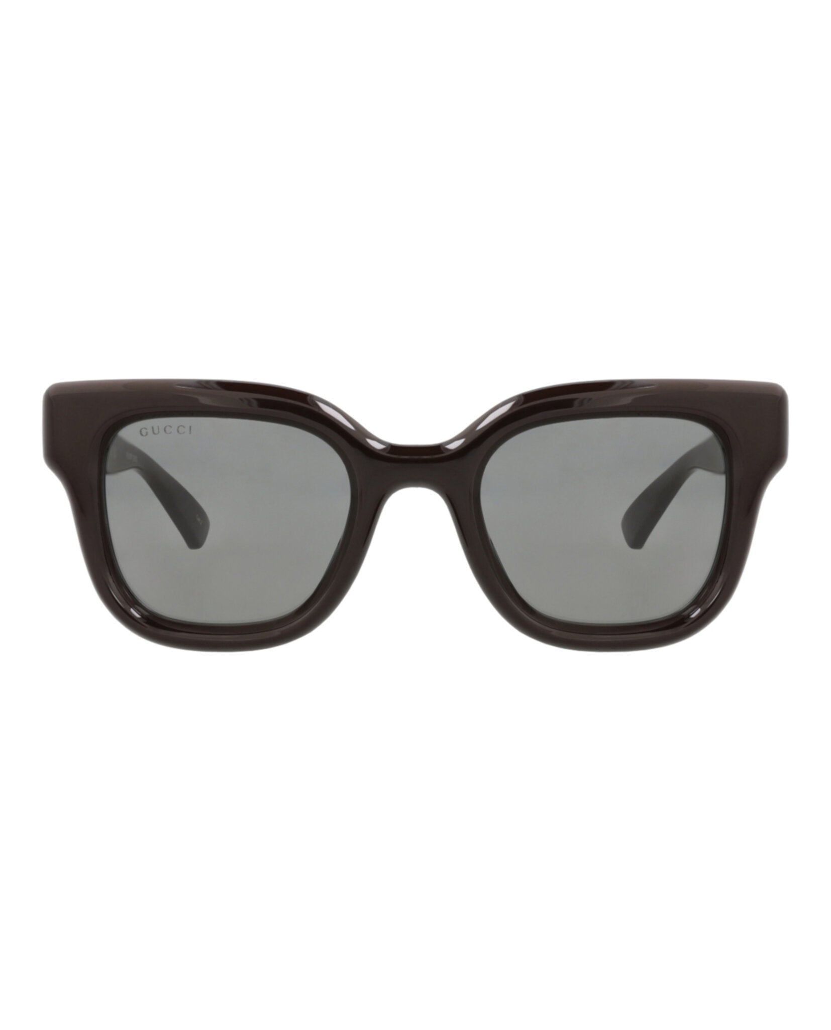 Gucci Gucci Womens Square/Rectangle Brown Brown Grey Fashion Designer Eyewear