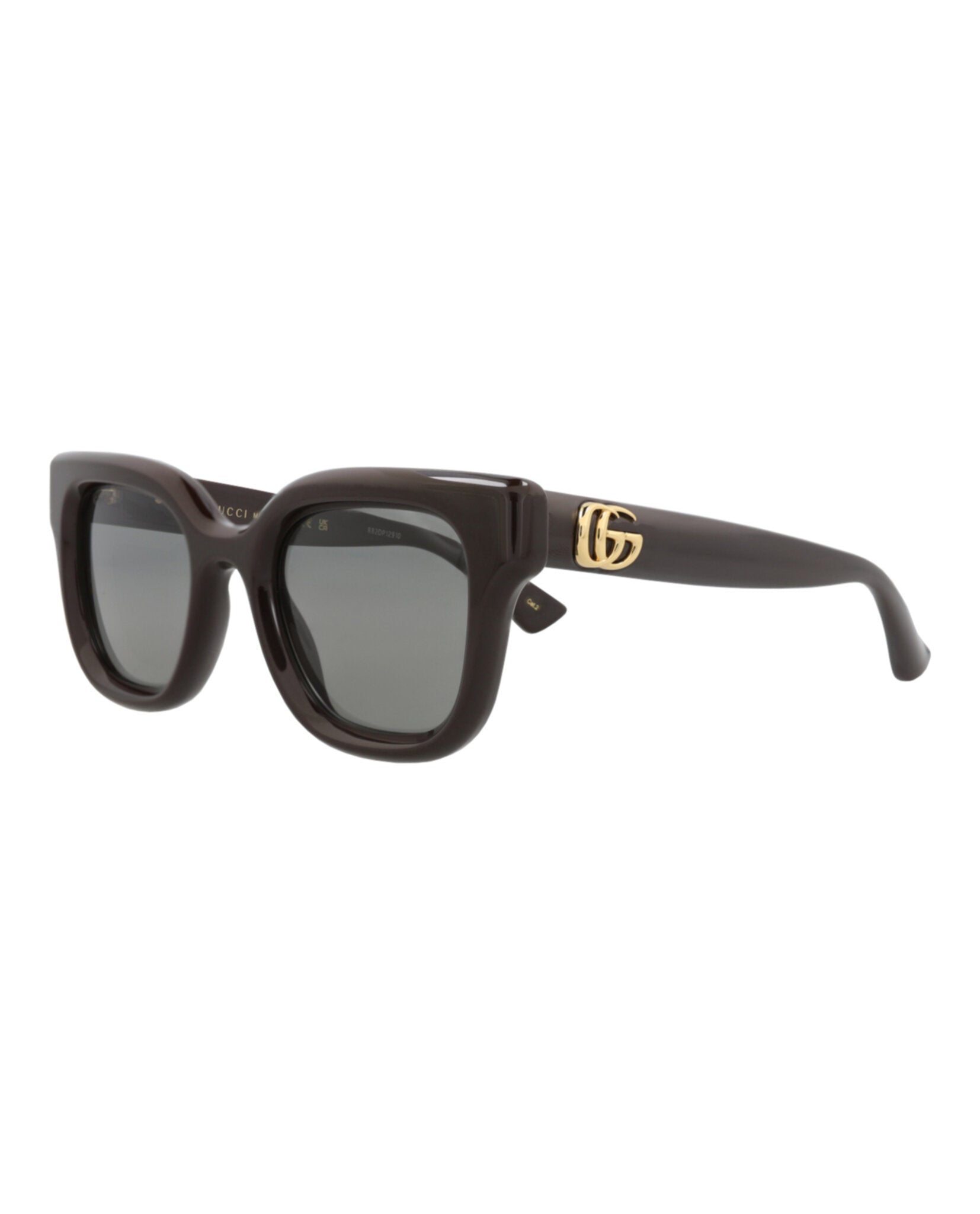 Gucci Gucci Womens Square/Rectangle Brown Brown Grey Fashion Designer Eyewear