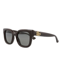 Gucci Gucci Womens Square/Rectangle Brown Brown Grey Fashion Designer Eyewear
