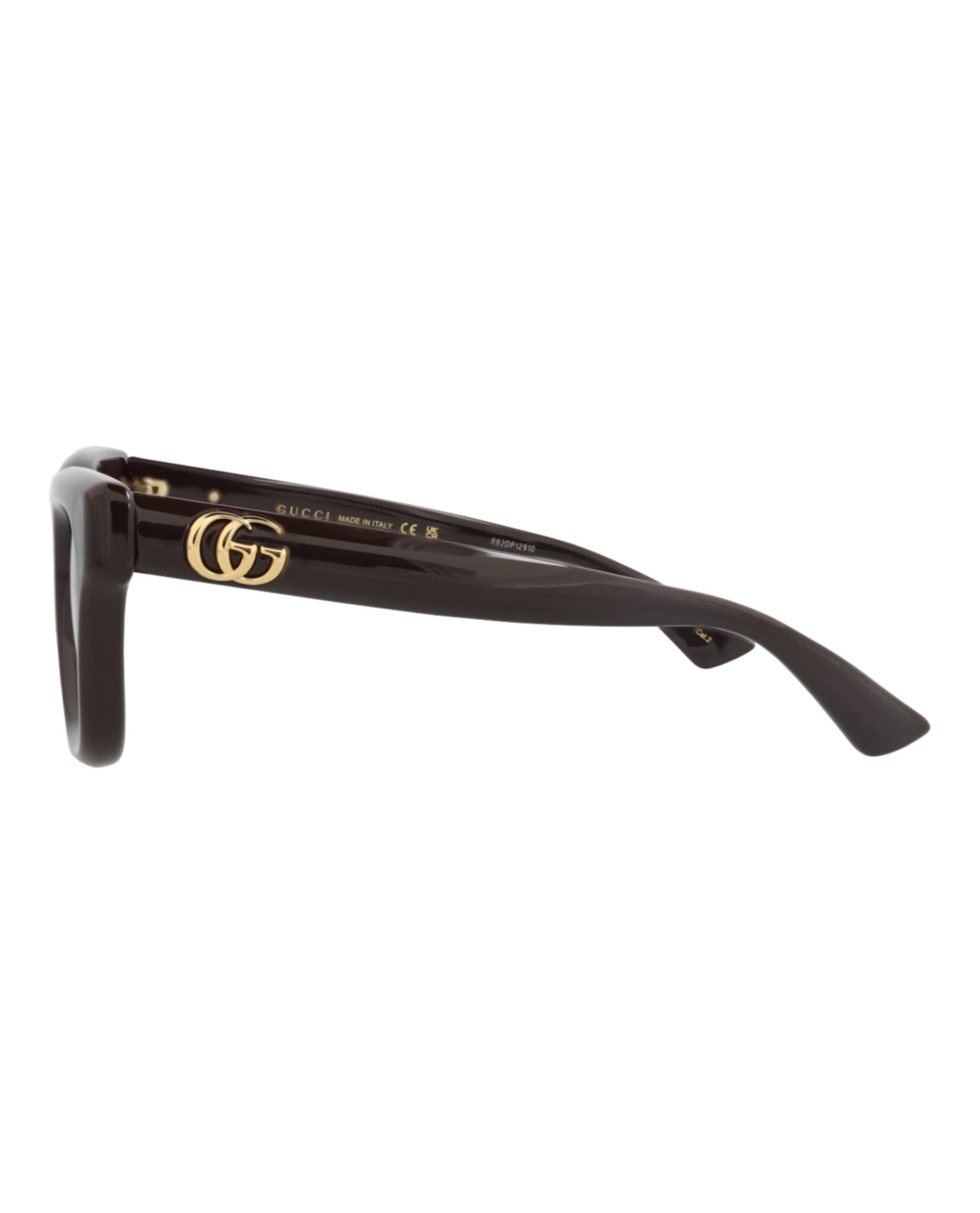 Gucci Gucci Womens Square/Rectangle Brown Brown Grey Fashion Designer Eyewear