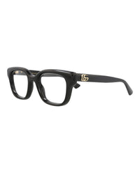 Gucci Womens Square/Rectangle Black Black Transparent Fashion Designer Eyewear