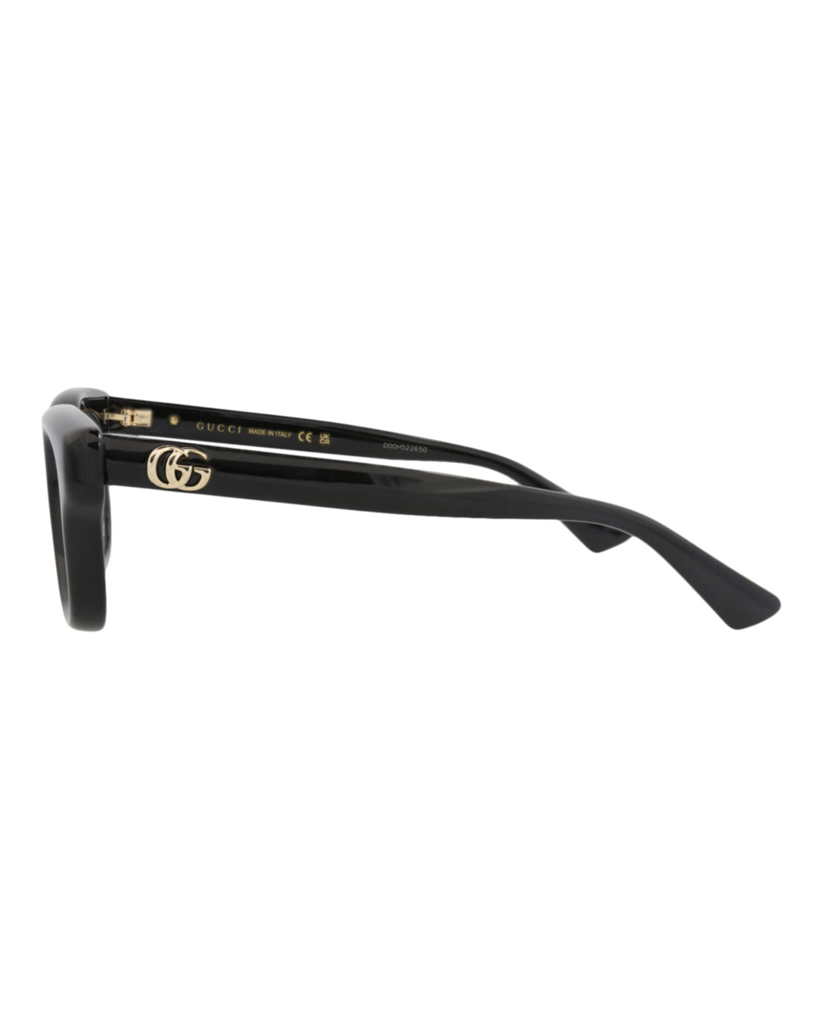 Gucci Womens Square/Rectangle Black Black Transparent Fashion Designer Eyewear