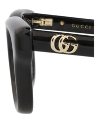 Gucci Womens Square/Rectangle Black Black Transparent Fashion Designer Eyewear