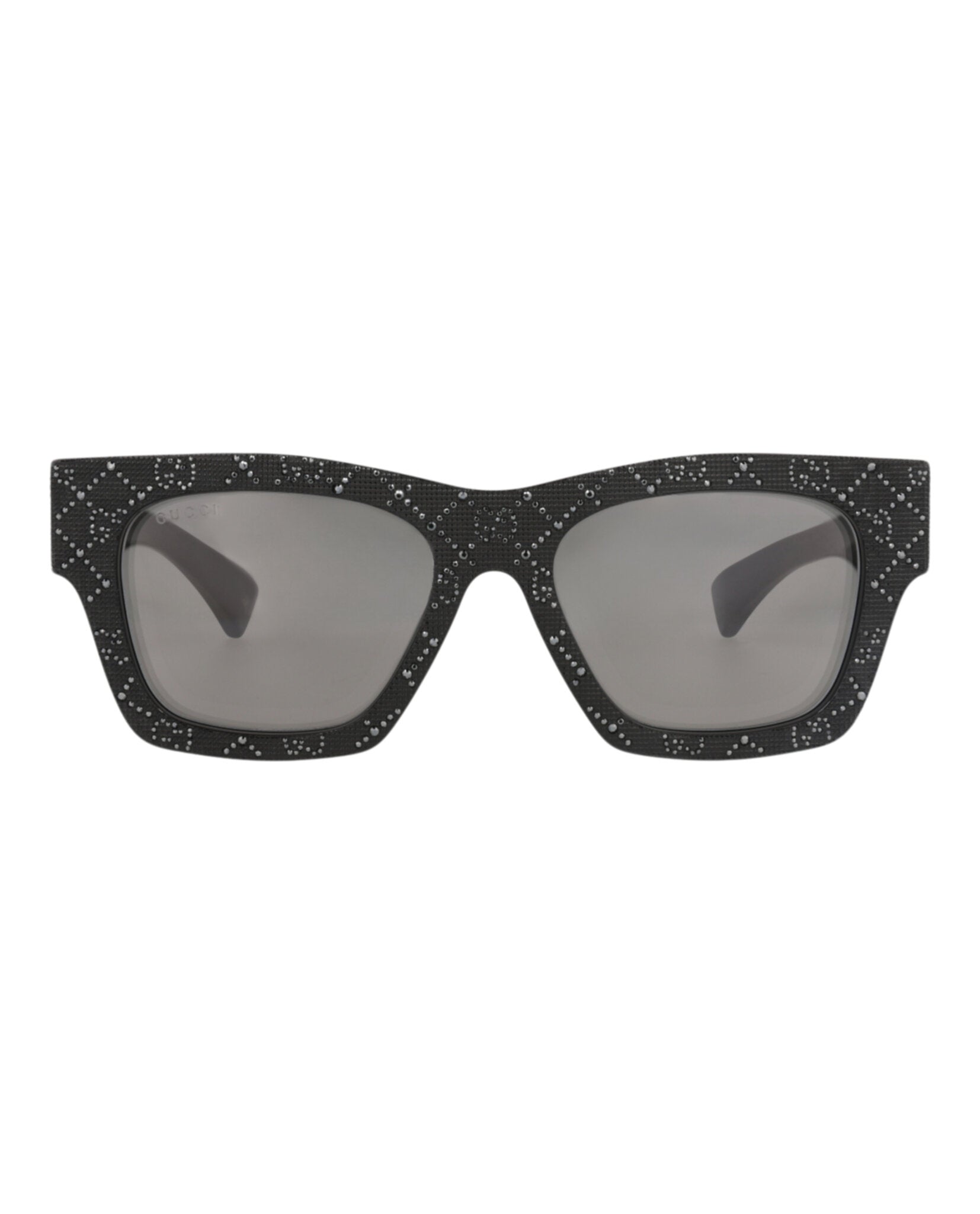 Gucci Gucci Womens Square/Rectangle Black Black Grey Fashion Designer Eyewear