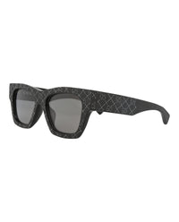 Gucci Gucci Womens Square/Rectangle Black Black Grey Fashion Designer Eyewear