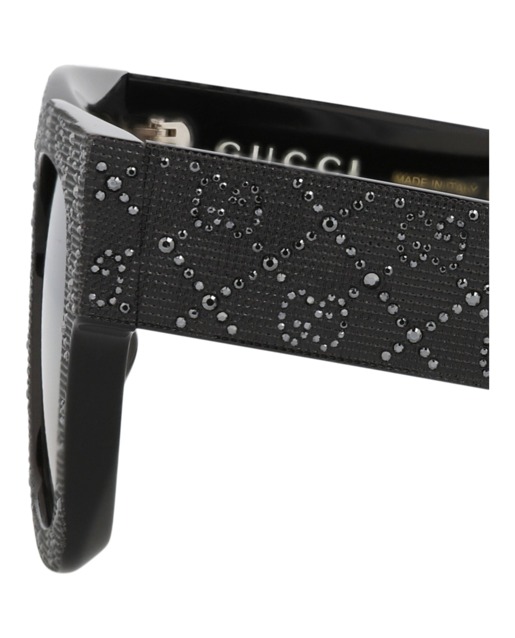 Gucci Gucci Womens Square/Rectangle Black Black Grey Fashion Designer Eyewear