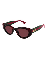 Gucci Womens Cat Eye Havana Green Red Fashion Designer Eyewear