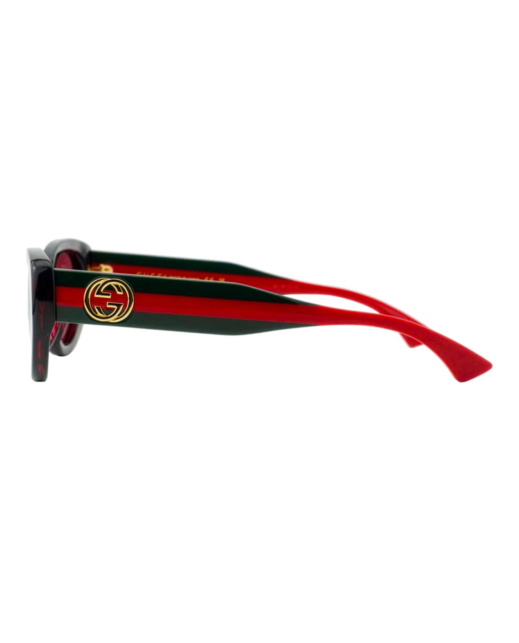 Gucci Womens Cat Eye Havana Green Red Fashion Designer Eyewear