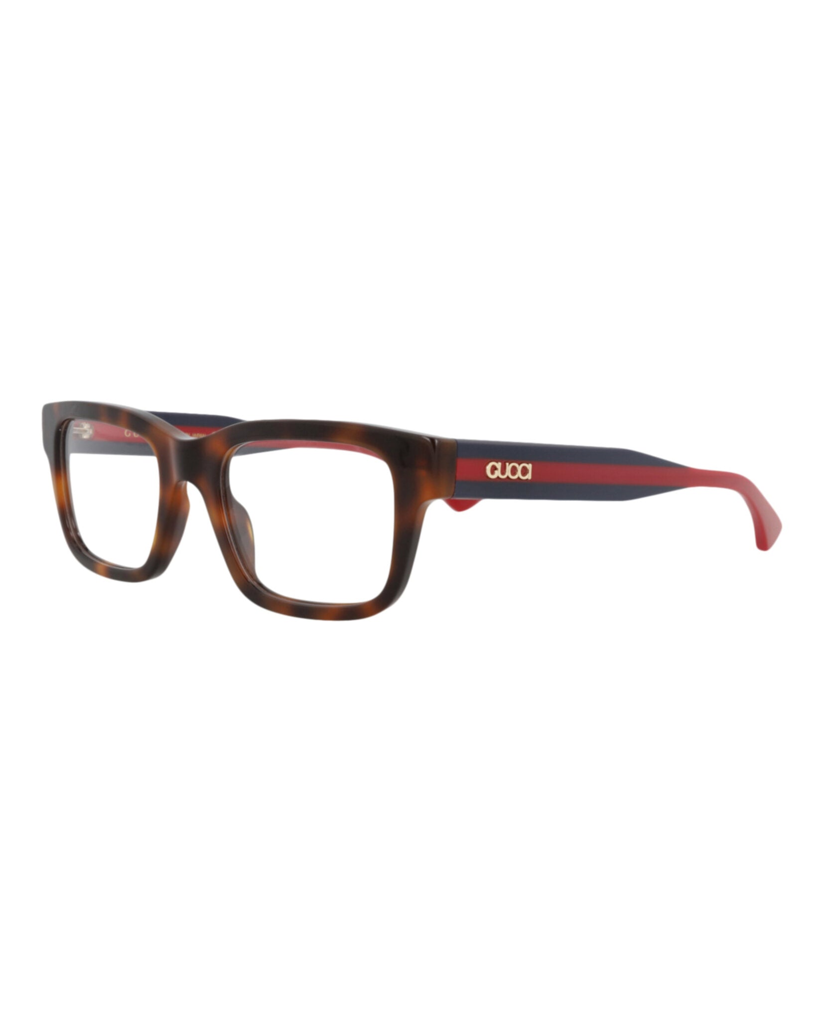 Gucci Gucci Unisex Square/Rectangle Havana Blue Transparent Fashion Designer Eyewear